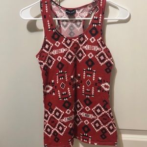 tribal red tank top